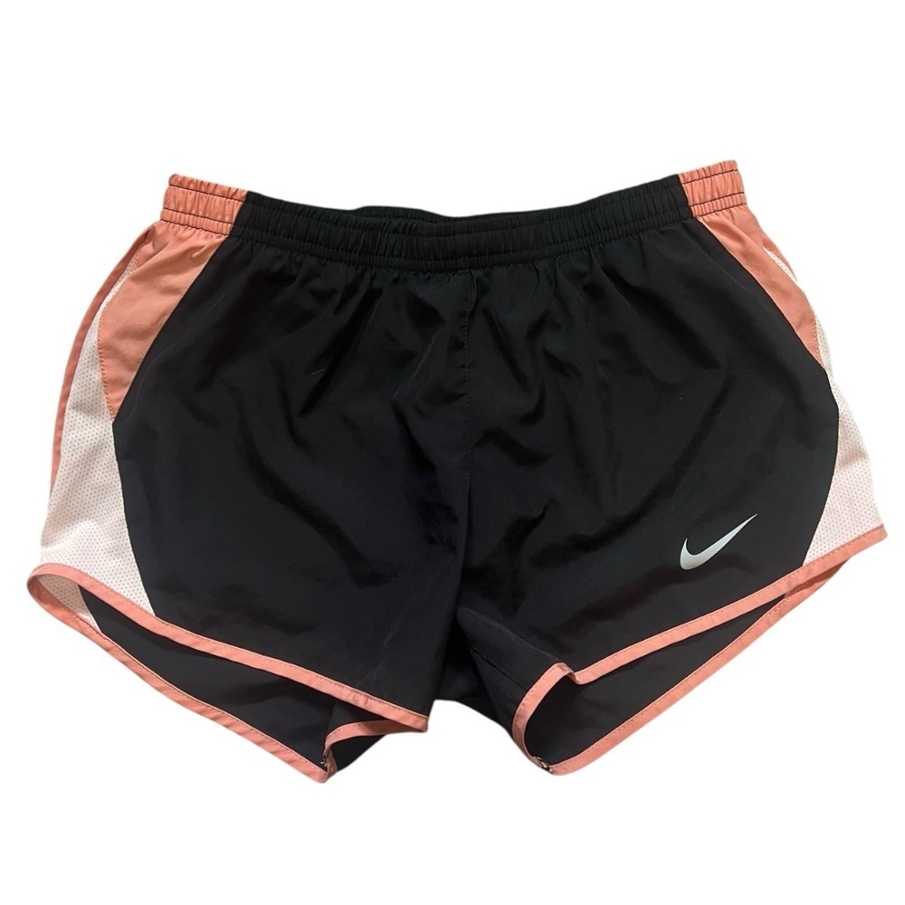 Nike Women's Black and Coral Athletic Shorts EUC S